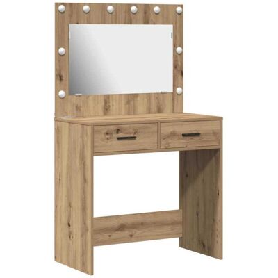vidaXL Artisan Eiche MDF mit Eichenlaminat-Oberfläche 78,5 x 41 x 135 cm - Cosmetic Table vidaXL Artisan Eiche MDF mit Eichenlaminat-Oberfläche 78,5 x 41 x 135 cm - Cosmetic Table