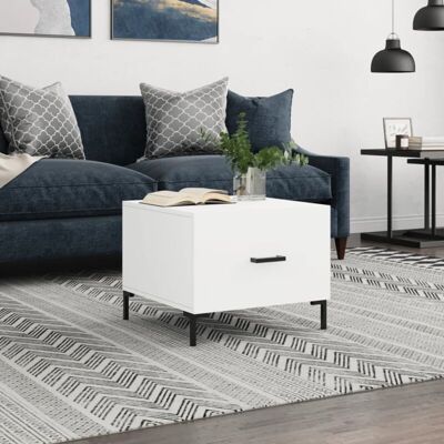 vidaXL White Engineered Wood Coffee Table - Coffee Table vidaXL White Engineered Wood Coffee Table - Coffee Table