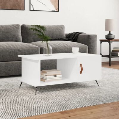 vidaXL 90x50x40 cm White Engineered Wood Coffee Table vidaXL 90x50x40 cm White Engineered Wood Coffee Table