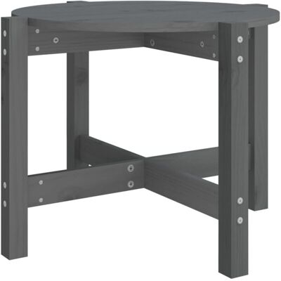 vidaXL Grey Solid Wood Pine Coffee Table - Coffee Table vidaXL Grey Solid Wood Pine Coffee Table - Coffee Table