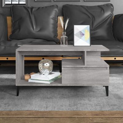 MAISONCHIC Compact Coffee Table - Coffee Table - Gray Sonoma - Coffee Table MAISONCHIC Compact Coffee Table - Coffee Table - Gray Sonoma - Coffee Table