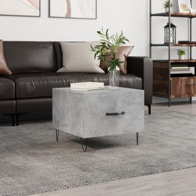 vidaXL Grey Concrete Coffee Table with Storage - Coffee Table vidaXL Grey Concrete Coffee Table with Storage - Coffee Table