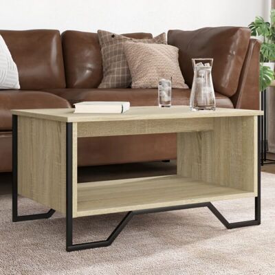 vidaXL Sonoma Oak Coffee Table - 75x51x40 cm - Engineered Wood vidaXL Sonoma Oak Coffee Table - 75x51x40 cm - Engineered Wood