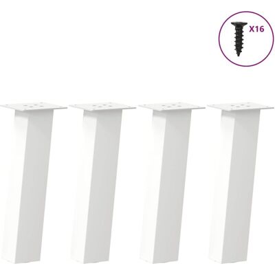 Coffee Table Legs 4 pcs White 30 cm Steel Vidaxl Coffee Table Legs 4 pcs White 30 cm Steel Vidaxl