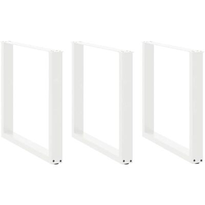 vidaXL Coffee Table Legs U-Shaped 3 pcs White - Coffee Table Support vidaXL Coffee Table Legs U-Shaped 3 pcs White - Coffee Table Support