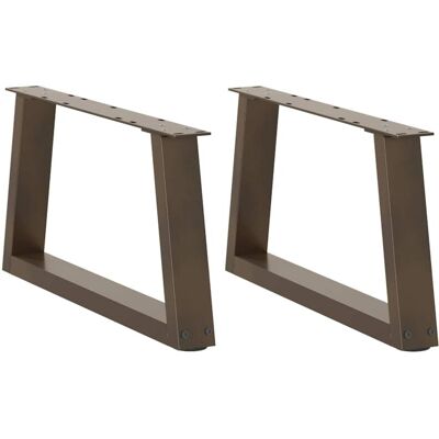 Coffee Table Legs V-Shape 2 pcs Natural Steel 60x(30-31.3) cm Steel Vidaxl Coffee Table Legs V-Shape 2 pcs Natural Steel 60x(30-31.3) cm Steel Vidaxl