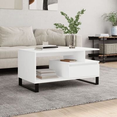 vidaXL White Coffee Table with Storage - Coffee Table vidaXL White Coffee Table with Storage - Coffee Table