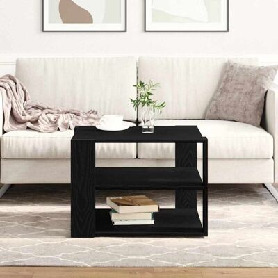 vidaXL Coffee Table Black Eiche - Modern, Durable, 59.5x59.5x40 cm - Coffee Table vidaXL Coffee Table Black Eiche - Modern, Durable, 59.5x59.5x40 cm - Coffee Table