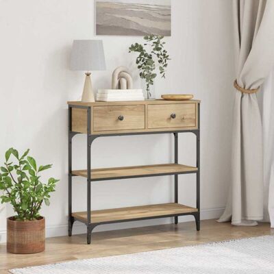 vidaXL - Oak Console Table - 72.5x25x75 cm - Oak - Table vidaXL - Oak Console Table - 72.5x25x75 cm - Oak - Table