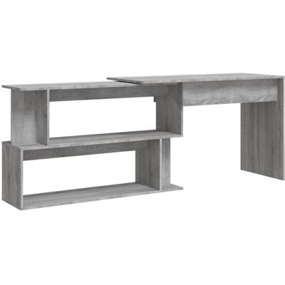 vidaXL Grey Sonoma Corner Desk - Office & Study Furniture vidaXL Grey Sonoma Corner Desk - Office & Study Furniture