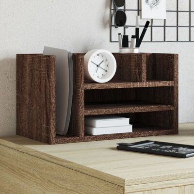 Desk Organiser Brown Oak 44.5x24x25 cm Engineered wood Vidaxl Desk Organiser Brown Oak 44.5x24x25 cm Engineered wood Vidaxl