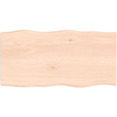 Table Top 80x40x2 cm Untreated Solid Wood Oak Live Edge Vidaxl Table Top 80x40x2 cm Untreated Solid Wood Oak Live Edge Vidaxl