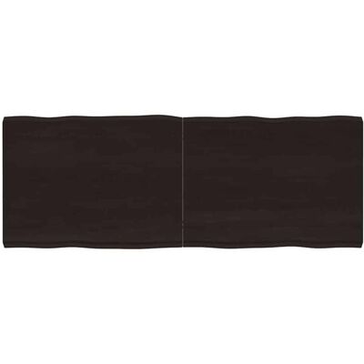 Vidaxl - Table Top Dark Brown 160x60x(2-6) cm Treated Solid Wood Live Edge Vidaxl - Table Top Dark Brown 160x60x(2-6) cm Treated Solid Wood Live Edge