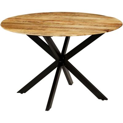 vidaXL Mango Wood Dining Table - 120x77cm - Industrial Style vidaXL Mango Wood Dining Table - 120x77cm - Industrial Style
