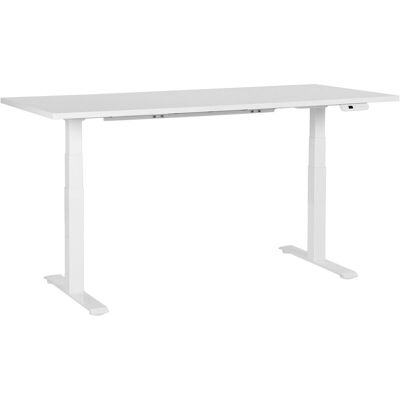 Beliani Electric Adjustable Desk White 180x80cm - Modern Office Beliani Electric Adjustable Desk White 180x80cm - Modern Office