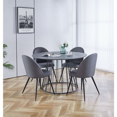 Hallowood Furniture - Dining Set - Grey - Round - Dining Set Hallowood Furniture - Dining Set - Grey - Round - Dining Set