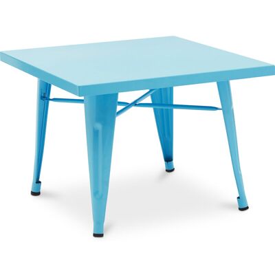 PRIVATEFLOOR Steel Kids Table - Turchese - 60cm - Industrial Style PRIVATEFLOOR Steel Kids Table - Turchese - 60cm - Industrial Style