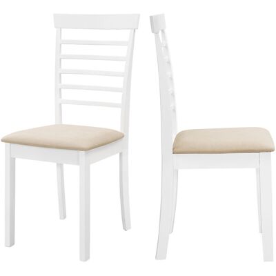 Hallowood Furniture - Dining Chairs - White Painted Wood Hallowood Furniture - Dining Chairs - White Painted Wood