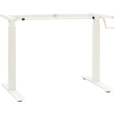 vidaXL Nova Adjustable Standing Desk Frame - White - 71-113cm, 102-160cm vidaXL Nova Adjustable Standing Desk Frame - White - 71-113cm, 102-160cm
