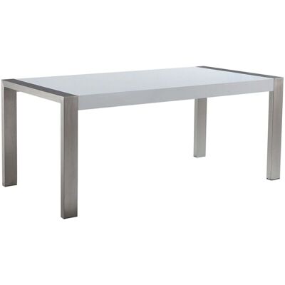 Beliani White Dining Table - Modern 6 Seater - MDF Beliani White Dining Table - Modern 6 Seater - MDF