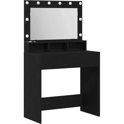 vidaXL Black Oak Dressing Table - Dressing Table vidaXL Black Oak Dressing Table - Dressing Table