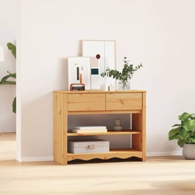 vidaXL Oak Wooden Side Console Table - Console Table vidaXL Oak Wooden Side Console Table - Console Table