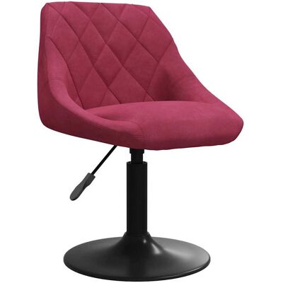 VIDAXL Red Velvet Bar Stool - Adjustable Height, 360° Swivel - Bar & Dining VIDAXL Red Velvet Bar Stool - Adjustable Height, 360° Swivel - Bar & Dining