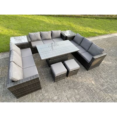 Fimous U Shape Rattan Sofa Set Adjustable Rising Dining Table - Sofa Set Fimous U Shape Rattan Sofa Set Adjustable Rising Dining Table - Sofa Set