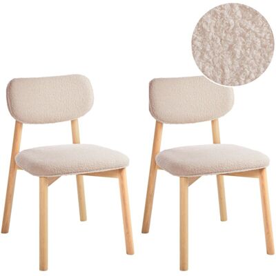 Beliani Model Bouclé Brown Chair - chair Beliani Model Bouclé Brown Chair - chair