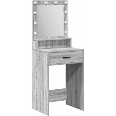 vidaXL Grey Sonoma Chipboard Makeup Table - Cosmetic Table vidaXL Grey Sonoma Chipboard Makeup Table - Cosmetic Table
