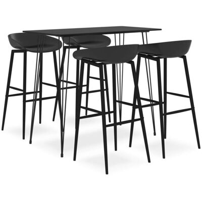 5 Piece Bar Set Black Vidaxl 5 Piece Bar Set Black Vidaxl