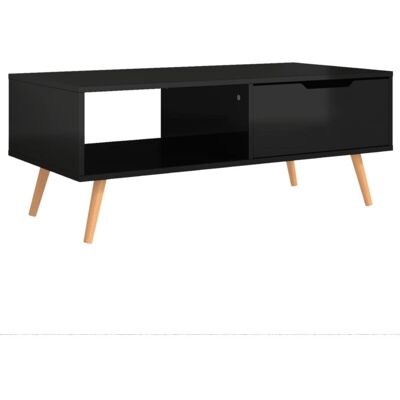 vidaXL Coffee Table High Gloss Black - Coffee Table vidaXL Coffee Table High Gloss Black - Coffee Table