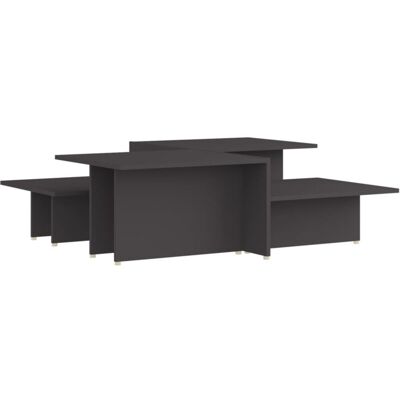 vidaXL 2x Grey Coffee Tables - Living Room Furniture vidaXL 2x Grey Coffee Tables - Living Room Furniture