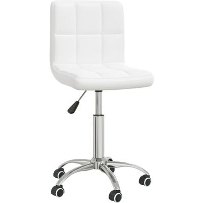 vidaXL Swivel Office Chair White Faux Leather - Office Chair vidaXL Swivel Office Chair White Faux Leather - Office Chair