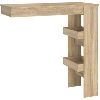 vidaXL Sonoma Oak Wall Bar Table - Modern Stylish Wall Mount Pub Table vidaXL Sonoma Oak Wall Bar Table - Modern Stylish Wall Mount Pub Table