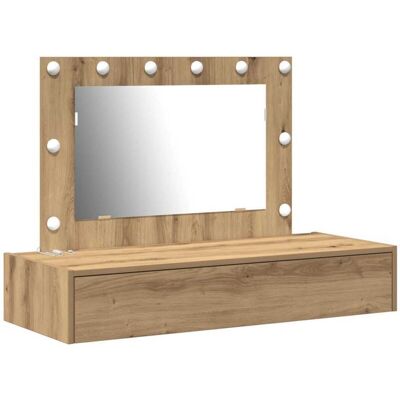 vidaXL Massivholz Eiche Spanplatte, Spiegel 100 x 40 x 70 cm Brown - Möbel vidaXL Massivholz Eiche Spanplatte, Spiegel 100 x 40 x 70 cm Brown - Möbel