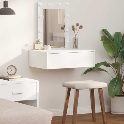 vidaXL White MDF 60 x 40 x 70 cm Rectangular Modern Dressing Table vidaXL White MDF 60 x 40 x 70 cm Rectangular Modern Dressing Table