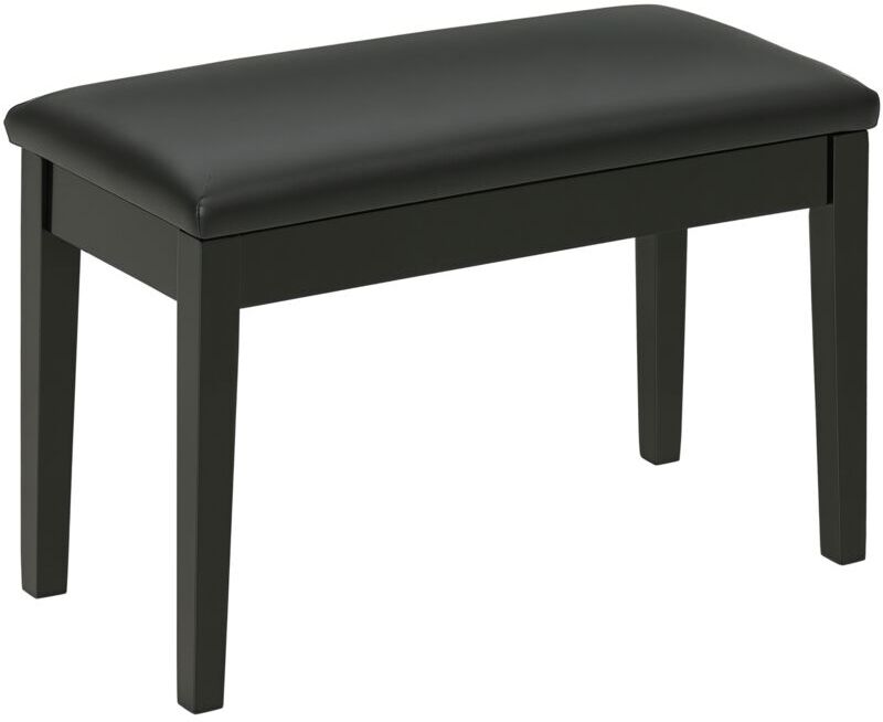 Classic Piano Bench Stool, pu Leather Padded Keyboard Seat Black - Homcom