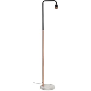 Valuelights - Industrial Style Floor Lamp with Marble Base - Copper