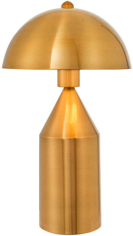 Lighting Nova - Table Lamp Antique Brass Plate & Gloss White 1 Light IP20 - E27 - Endon