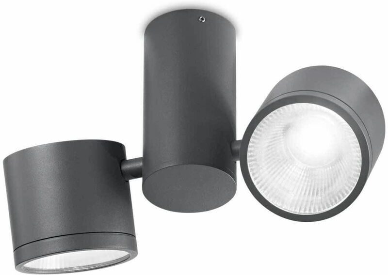 Sunglasses - led 2 Light Ceiling Light Anthracite IP44 - Ideal Lux