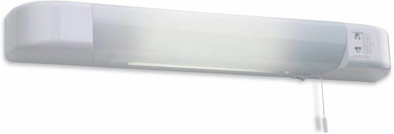 Firstlight Products - Shaver Lights wall lamp with razor plug, white and acrylic