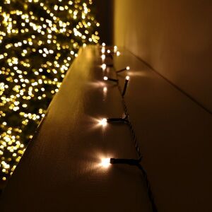 Samuel Alexander - 1000 led 100m Premier Christmas Indoor Outdoor Multi Function Battery Operated String Lights with Timer in Vintage Gold