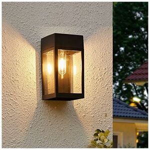 Solar Wall Lights for Garden, Door, Patio and Porch - Classic Black (2 Piece Set) Denuotop