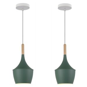 WOTTES Modern Pendant Light Creative Ceiling Hanging Lamp Fixture Adjustable Simple Chandelier 2Pcs