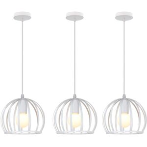 Wottes - 3 Pcs Modern Nordic Pendant Light Indoor Hanging Ceiling Lamp White Chandelier