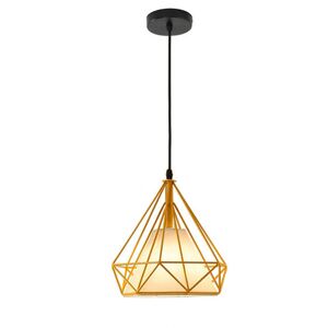 WOTTES Retro Industrial Pendant Light Metal Ceiling Hanging Lamp Adjustable Chandelier Ø25CM - Yellow
