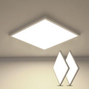 GOECO Set of 2 led Ceiling Lights, 36W Square Ultra-Thin 30CM Ceiling Lamp, Modern Ceiling Light 3240LM 4500K Neutral White for Bathroom Living Room