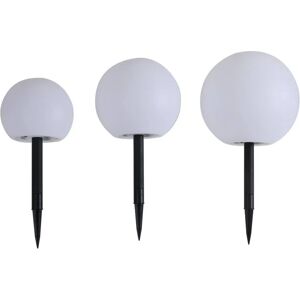 LAMPENWELT Outdoor solar lights Lago (modern) in White made of Plastic (3 light sources,) from Lindby - white