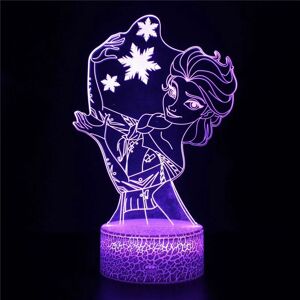 HÉLOISE 3D Night Light led Optical Illusion Lamp Frozen Elsa Kids Night Light 16 Color Changing Modeling Baby Sleep Fixtures Visual Anime usb Table Lamp